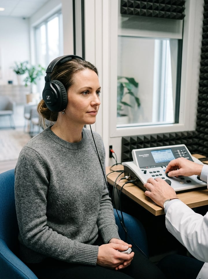 Evaluación auditiva con audiometría